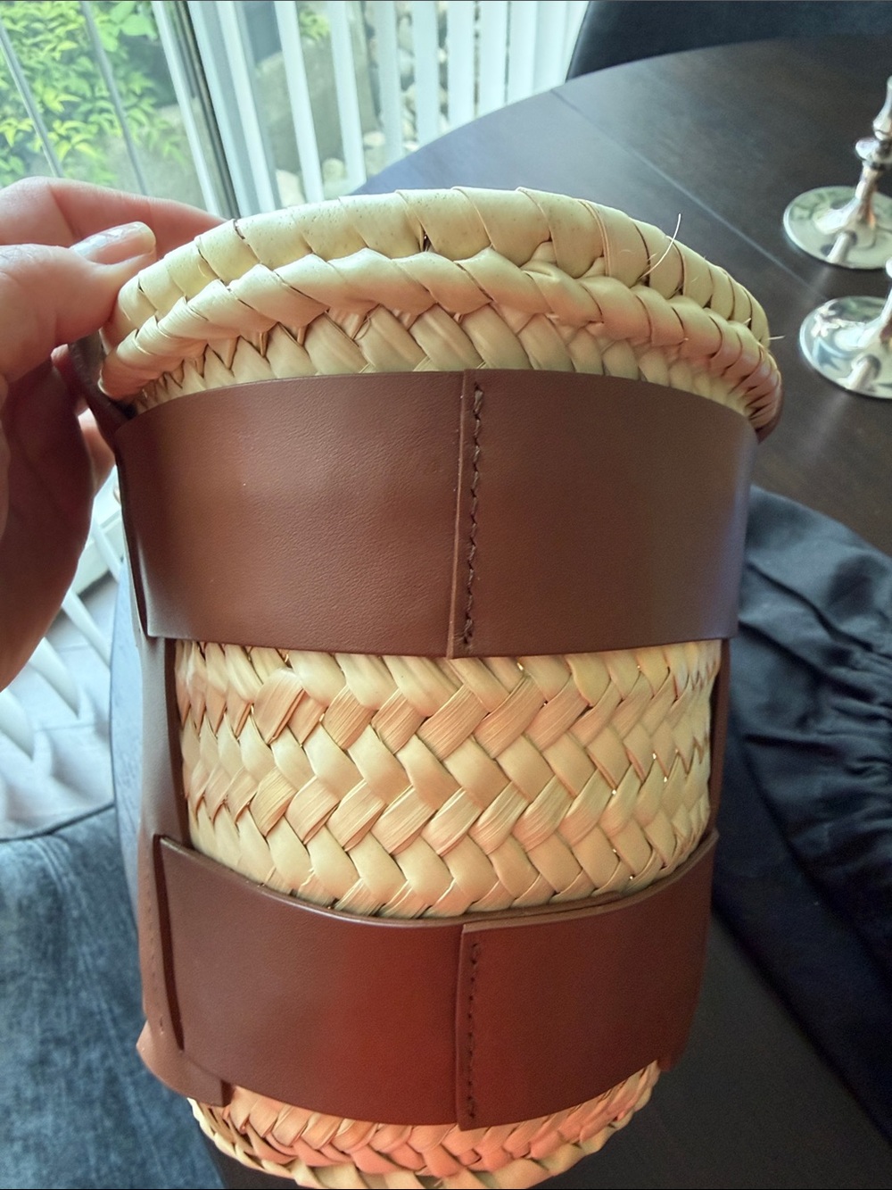 DeMellier Santorini Raffia Tote Bag - Picture 10 of 11